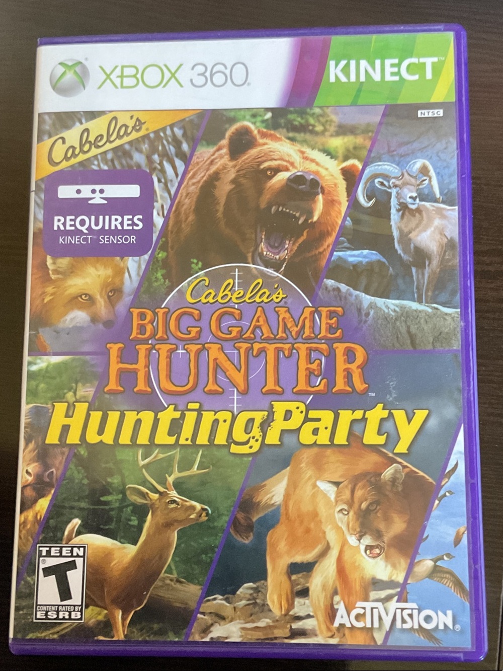 Cabela's Big Game Hunter Hunting Party Xbox 360 Kinect - Purple and Yellow